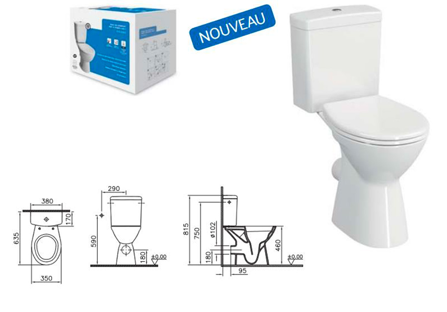 Vitra pack WC Normus surélevé